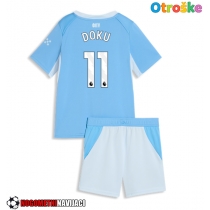 Otroške Nogometnih dresov Manchester City Jeremy Doku #11 Domači 2026-27 Kratki rokavi (+ hlače)